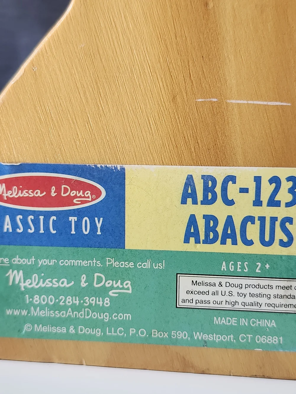 Melissa & Doug ABC - 123 Wooden Abacus Educational Learning Toy Alphabet Numbers